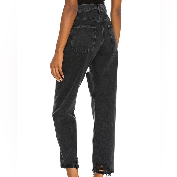 AGOLDE 90s Crop Jeans in Shutter. Like new black high waisted straight jeans - Picture 3 of 16